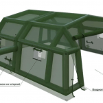 Надувной мобильный ангар-укрытие для спец. техники